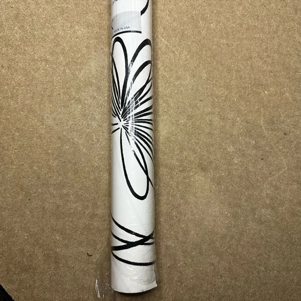 York Wallcoverings Bl0340 Black And White Book Script Floral Wallpaper